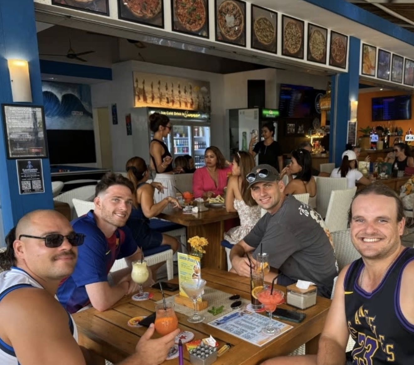 Cocktails with mates — Sun Shooters Bar & Grill, Kerobokan